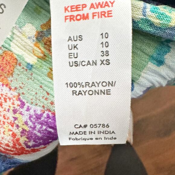 Orientique Naturally Australian Vintage Patchwork Maxi Dress Women's Size XS - Picture 10 of 11